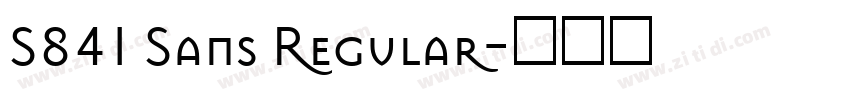 S841 Sans Regular字体转换